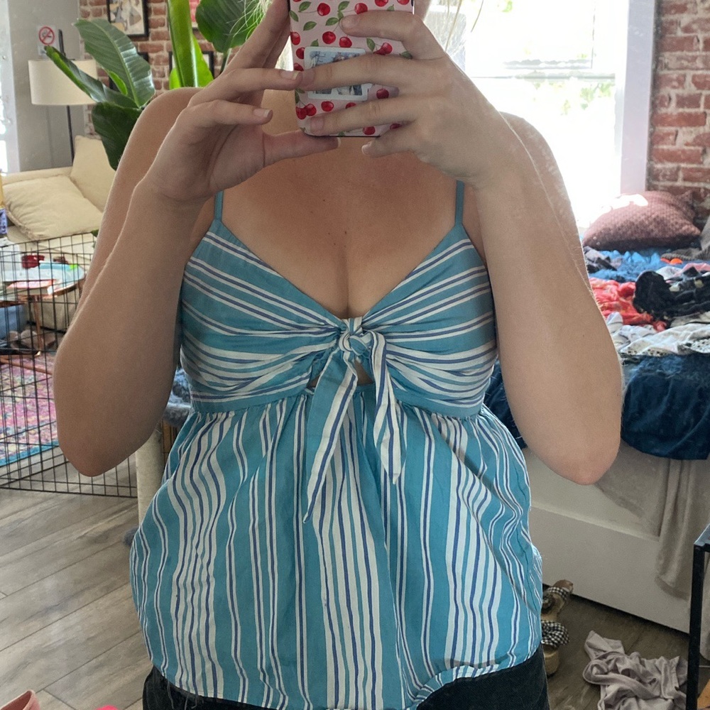 Madewell blue tank top